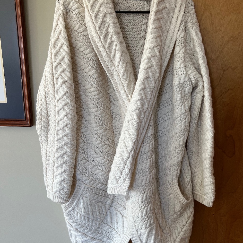 Irish wrap sweater cardigan